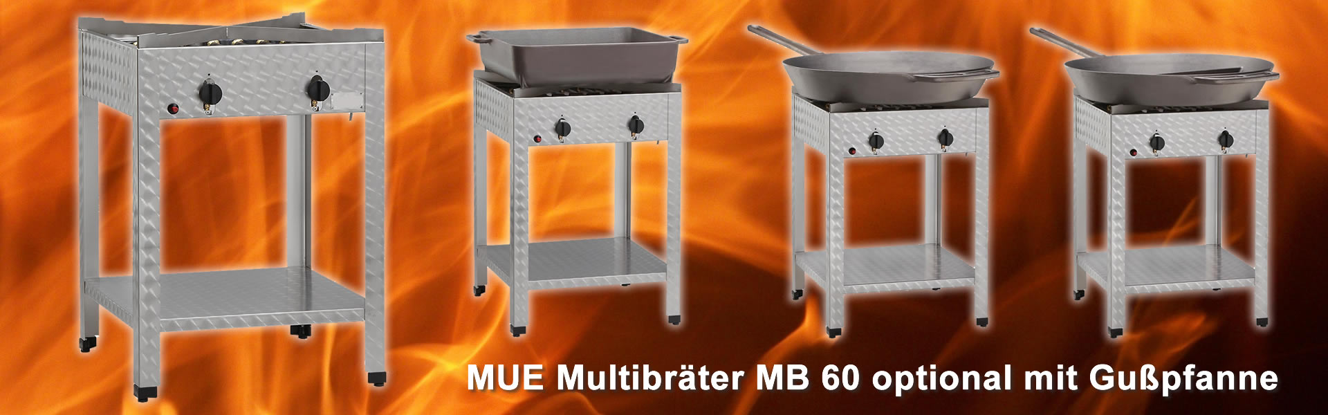 MUE Wurstbräter Multibräter optional mit Gußpfanne